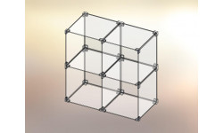 Cubo espositore in Plexiglas® 2x2