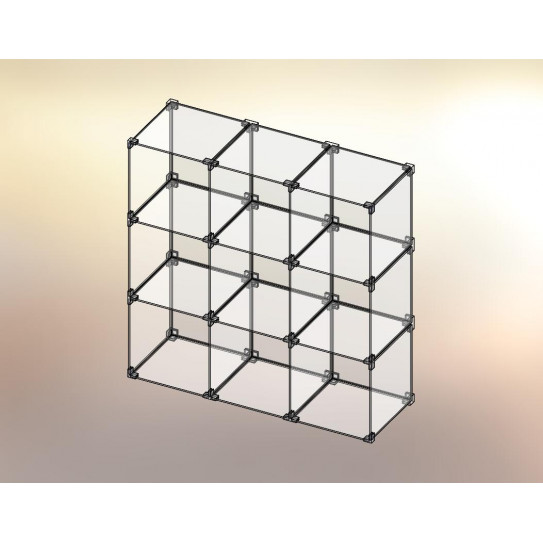 Cubo espositore in Plexiglas® 3x3