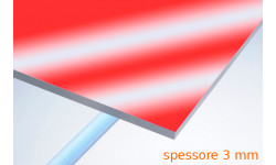 Plexiglas® specchio rosso 3 mm