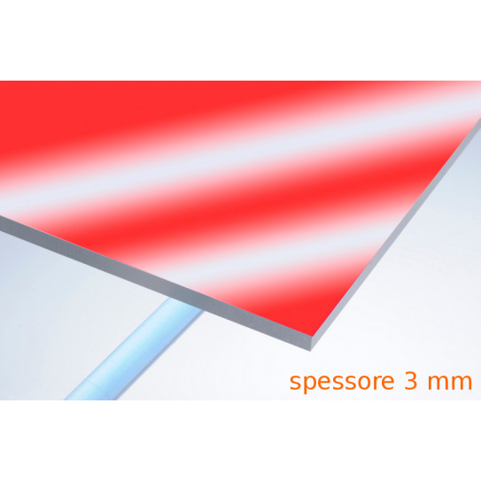 Plexiglas® specchio rosso 3 mm